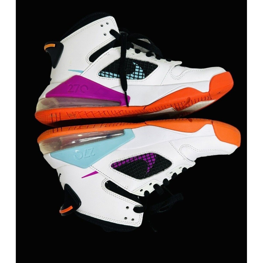 Size 5.5 Youth or Women's 7 Unisex (GS)Jordan Mars 270 Mid White Hyper Violet